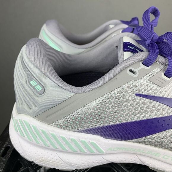 Brooks Adrenaline GTS 22 Running Shoes Gray Womens 9.5 Narrow 2A 1203532A045 - Picture 6 of 12